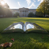 PREMIER Stainless Steel Book Sculpture with Reflective Design for Campuses, Libraries and Public Gardens PSSS-190-Stainless Steel Sculpture-PREMIER SCULPTURE
