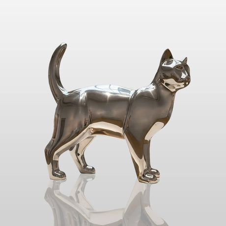 PREMIER Stainless Steel Cat Sculpture for Living Room, Garden and Entryway PSSS-189-Stainless Steel Sculpture-PREMIER SCULPTURE