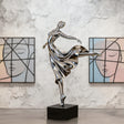 PREMIER Stainless Steel Figurative Sculpture Elegant Ballet Inspired with Flowing Skirt for Modern Interiors and Art Galleries PSSS-146-Stainless Steel Sculpture-PREMIER SCULPTURE