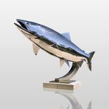 PREMIER Stainless Steel Fish Statue in Rainbow Trout for Garden Poolside, Backyard Lawn or Town Park PSSS-302-Stainless Steel Sculpture-PREMIER SCULPTURE