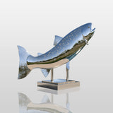PREMIER Stainless Steel Fish Statue in Rainbow Trout for Home Entrance, Front Yard or City Park Lawn PSSS-303-Stainless Steel Sculpture-PREMIER SCULPTURE