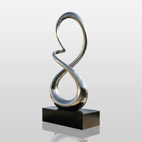 PREMIER Stainless Steel Loop Sculpture for Gardens, Entryways and Landscaped Walkways PSSS-175-Stainless Steel Sculpture-PREMIER SCULPTURE