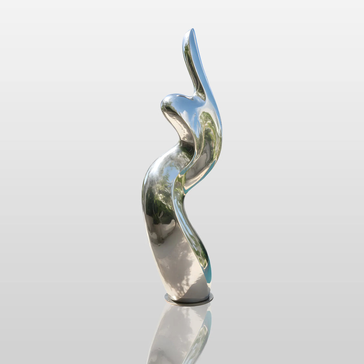 PREMIER Stainless Steel Modern Sculpture with Smooth Curves for Pools, Gardens and Luxury Outdoor Living Spaces PSSS-194-Stainless Steel Sculpture-PREMIER SCULPTURE