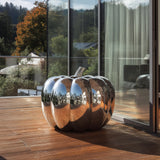 PREMIER Stainless Steel Pumpkin Sculpture with Modern Minimalist Design for Modern Homes, Offices, and Garden Spaces PSSS-204-Stainless Steel Sculpture-PREMIER SCULPTURE