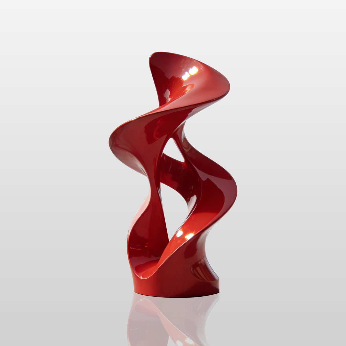 PREMIER Stainless Steel Red Sculpture with Abstract Flowing Design for Modern Outdoor Spaces PSSS-193-Stainless Steel Sculpture-PREMIER SCULPTURE