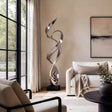 PREMIER Stainless Steel Ribbon Sculpture for Living Room Corner, Entry Foyer or Sitting Room PSSS-294-Stainless Steel Sculpture-PREMIER SCULPTURE
