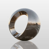 PREMIER Stainless Steel Ring Sculpture with Mirror Polished Finish for Coastal Gardens and Outdoor Spaces PSSS-191-Stainless Steel Sculpture-PREMIER SCULPTURE