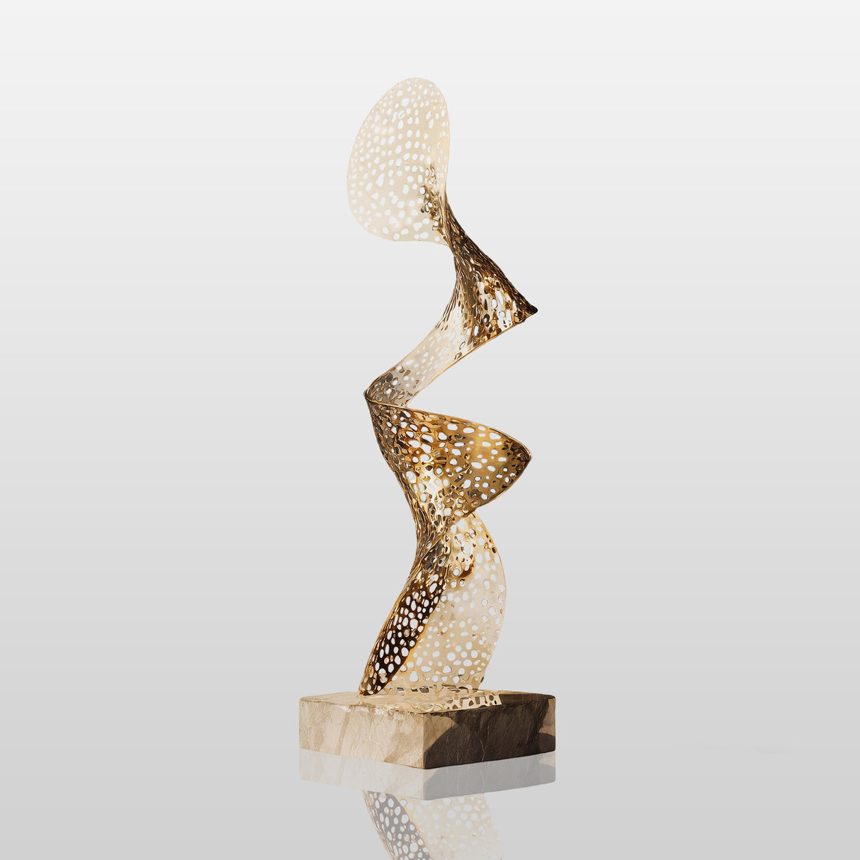 PREMIER Stainless Steel Sculpture in Polished Ribbon Form for Resorts, Luxury villas, and Garden Landscapes PSSS-156-Stainless Steel Sculpture-PREMIER SCULPTURE