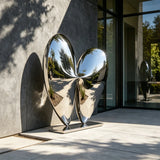 PREMIER Stainless Steel Sculpture with Abstract Heart Design for Entrance, Walkway or Wedding Garden PSSS-329-Stainless Steel Sculpture-PREMIER SCULPTURE