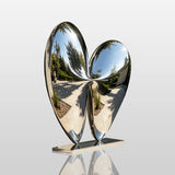 PREMIER Stainless Steel Sculpture with Abstract Heart Design for Entrance, Walkway or Wedding Garden PSSS-329-Stainless Steel Sculpture-PREMIER SCULPTURE