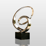 PREMIER Stainless Steel Sculpture with Abstract Ring Design for Front Entry, Patio or Garden Bed PSSS-306-Stainless Steel Sculpture-PREMIER SCULPTURE