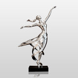 PREMIER Stainless Steel Sculpture with Dancing Lady Design for Modern Villas and Art Spaces PSSS-155-Stainless Steel Sculpture-PREMIER SCULPTURE