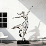 PREMIER Stainless Steel Sculpture with Dancing Lady Design for Modern Villas and Art Spaces PSSS-155-Stainless Steel Sculpture-PREMIER SCULPTURE