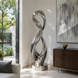 PREMIER Stainless Steel Sculpture with Infinity Loop Design for Living Room, Foyer or Stairway PSSS-309-Stainless Steel Sculpture-PREMIER SCULPTURE