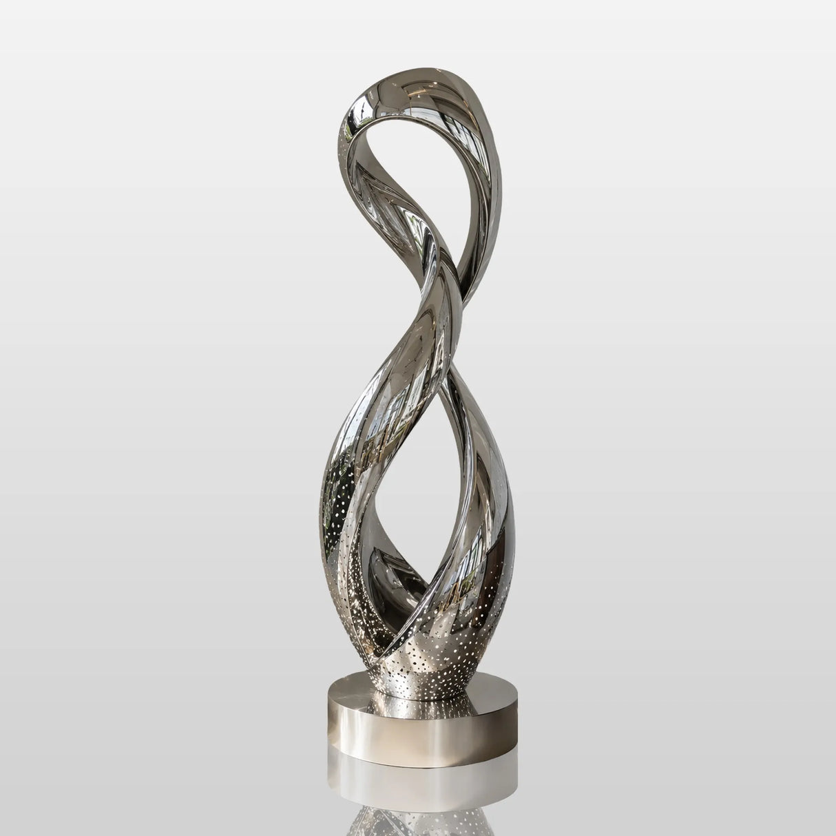 PREMIER Stainless Steel Sculpture with Infinity Loop Design for Living Room, Foyer or Stairway PSSS-309-Stainless Steel Sculpture-PREMIER SCULPTURE