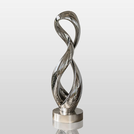 PREMIER Stainless Steel Sculpture with Infinity Loop Design for Living Room, Foyer or Stairway PSSS-309-Stainless Steel Sculpture-PREMIER SCULPTURE