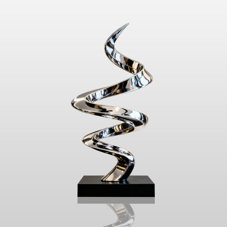 PREMIER Stainless Steel Sculpture with Modern Abstract Design for Luxury Interiors and Outdoor Spaces PSSS-144-Stainless Steel Sculpture-PREMIER SCULPTURE