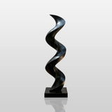PREMIER Stainless Steel Spiral Sculpture with Flowing Curved Form for Entryway and Garden Landscapes PSSS-163-Stainless Steel Sculpture-PREMIER SCULPTURE