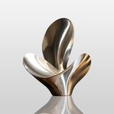 PREMIER Stainless Steel Table Top Petal Sculpture for Console Table, Living Room or Office PSSS-344-Stainless Steel Sculpture-PREMIER SCULPTURE