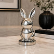 PREMIER Stainless Steel Table Top Sculpture with Cute Rabbit Design for Entry Console, Vanity or Window Sill PSSS-305-Stainless Steel Sculpture-PREMIER SCULPTURE