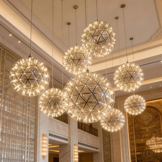 PREMIER Suspended Ball Sculpture in Stainless Steel for Hotel Lobbies, Luxury Shopping Malls and Commercial Spaces PSSS-270-Stainless Steel Sculpture-PREMIER SCULPTURE