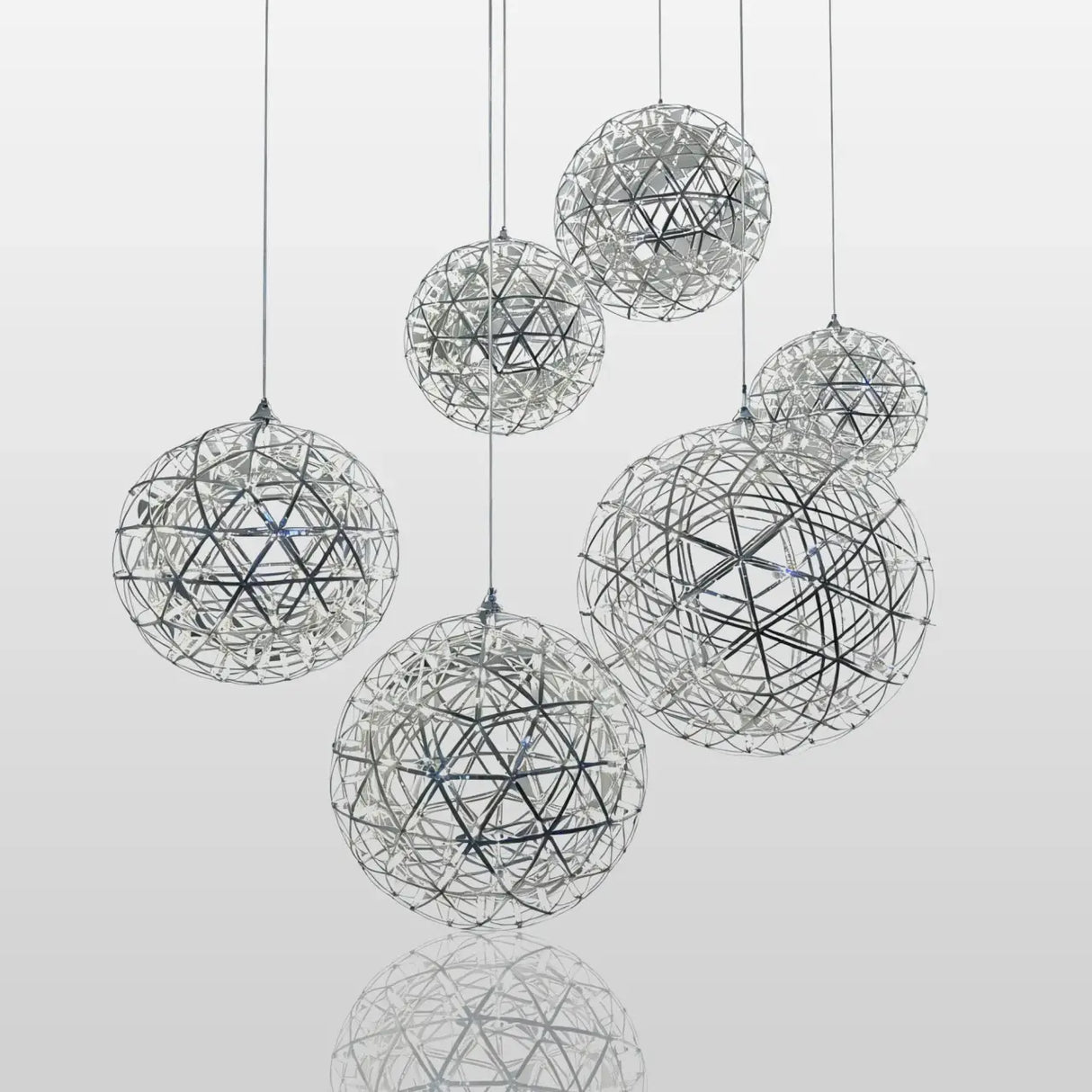 PREMIER Suspended Ball Sculpture in Stainless Steel for Hotel Lobbies, Luxury Shopping Malls and Commercial Spaces PSSS-270-Stainless Steel Sculpture-PREMIER SCULPTURE