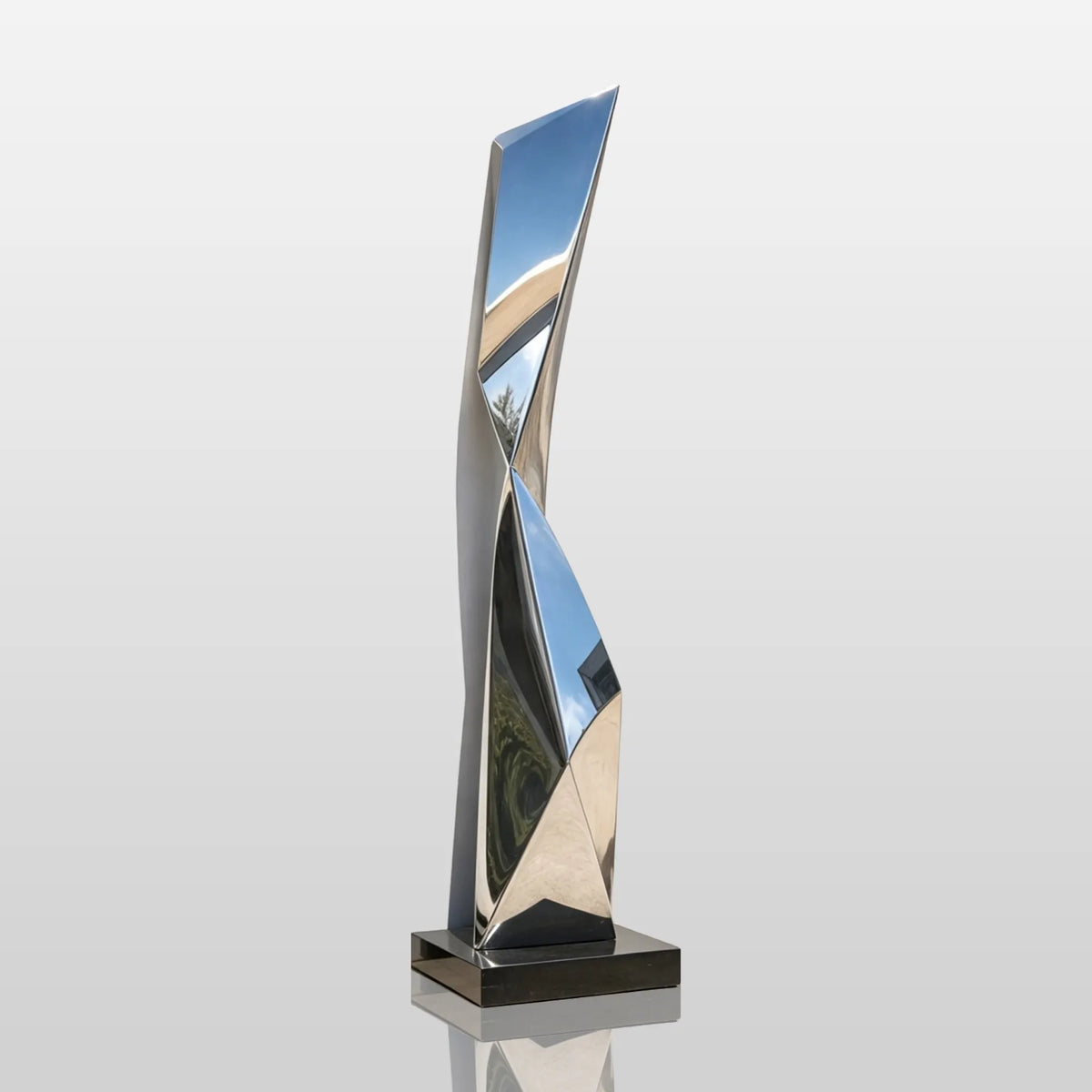 PREMIER Tall Stainless Steel Sculpture for Courtyard, Hotel or Home Garden PSSS-331-Stainless Steel Sculpture-PREMIER SCULPTURE