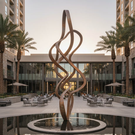 PREMIER Twisting Bronze Sculpture with Abstract Expressionism Design Ideal for Modern Gardens, Art Parks and Hotel Entrances PSB-149-Bronze Sculpture-PREMIER SCULPTURE