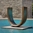 PREMIER U Shape Bronze Sculpture with Minimalist and Abstract Style Ideal for Parks and Modern Exhibition Spaces PSB-145-Bronze Sculpture-PREMIER SCULPTURE