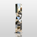 PREMIER Vertical Geometric Sculpture in Stainless Steel for Front Yard, Walkway or City Park PSSS-332-Stainless Steel Sculpture-PREMIER SCULPTURE