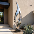 PREMIER Vertical Polished Metal Sculpture for Garden, Hotel Entrance or urban plaza PSSS-349-Stainless Steel Sculpture-PREMIER SCULPTURE