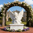 PREMIER White Marble Angel Sculpture with Classical Style Perfect for Gardens, Courtyards and Churches PSM-101-Marble sculpture-PREMIER SCULPTURE