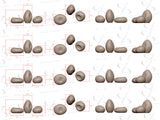 PREMIER White Marble Pebble Sculpture Set with Modern Abstract Style Ideal for Living Rooms, Hotel Lobbies and Offices PSM-102-Marble sculpture-PREMIER SCULPTURE