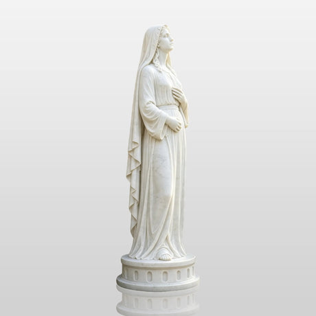 PREMIER White Marble Statue with Virgin Mary Design for Home Garden, Church or Urban Square PSM-192-Marble sculpture-PREMIER SCULPTURE