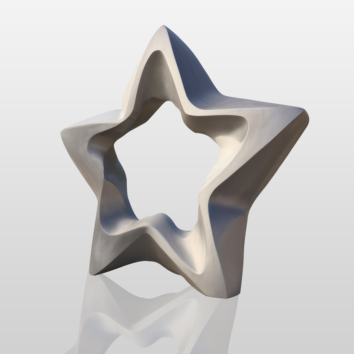 PREMIER Abstract Brushed Star Stainless Steel Sculpture for Urban Plaza and Public Decor PSSS-247-Stainless Steel Sculpture-PREMIER SCULPTURE