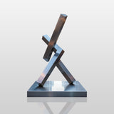 PREMIER Abstract Polished Geometric Stainless Steel Sculpture for Urban Plaza, Corporate Building Decor PSSS-242-Stainless Steel Sculpture-PREMIER SCULPTURE
