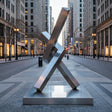 PREMIER Abstract Polished Geometric Stainless Steel Sculpture for Urban Plaza, Corporate Building Decor PSSS-242-Stainless Steel Sculpture-PREMIER SCULPTURE