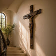 PREMIER Bronze Jesus Cross Wall Sculpture for Home, Church or Chapel Decor PSB-196-Bronze Sculpture-PREMIER SCULPTURE