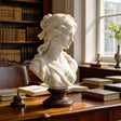 PREMIER Classic Female Bust in Greek Style for Home Library, Desk Decor PSM-133-Marble sculpture-PREMIER SCULPTURE