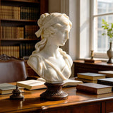 PREMIER Classic Female Bust in Greek Style for Home Library, Desk Decor PSM-133-Marble sculpture-PREMIER SCULPTURE