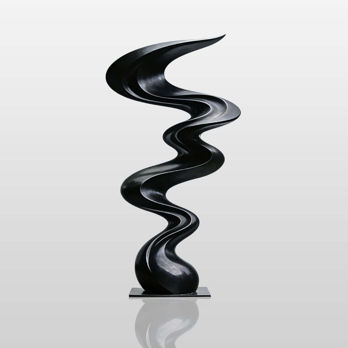 PREMIER Matte Black Stainless Steel Sculpture for modern villa or Lobby Decor PSSS-267-Stainless Steel Sculpture-PREMIER SCULPTURE
