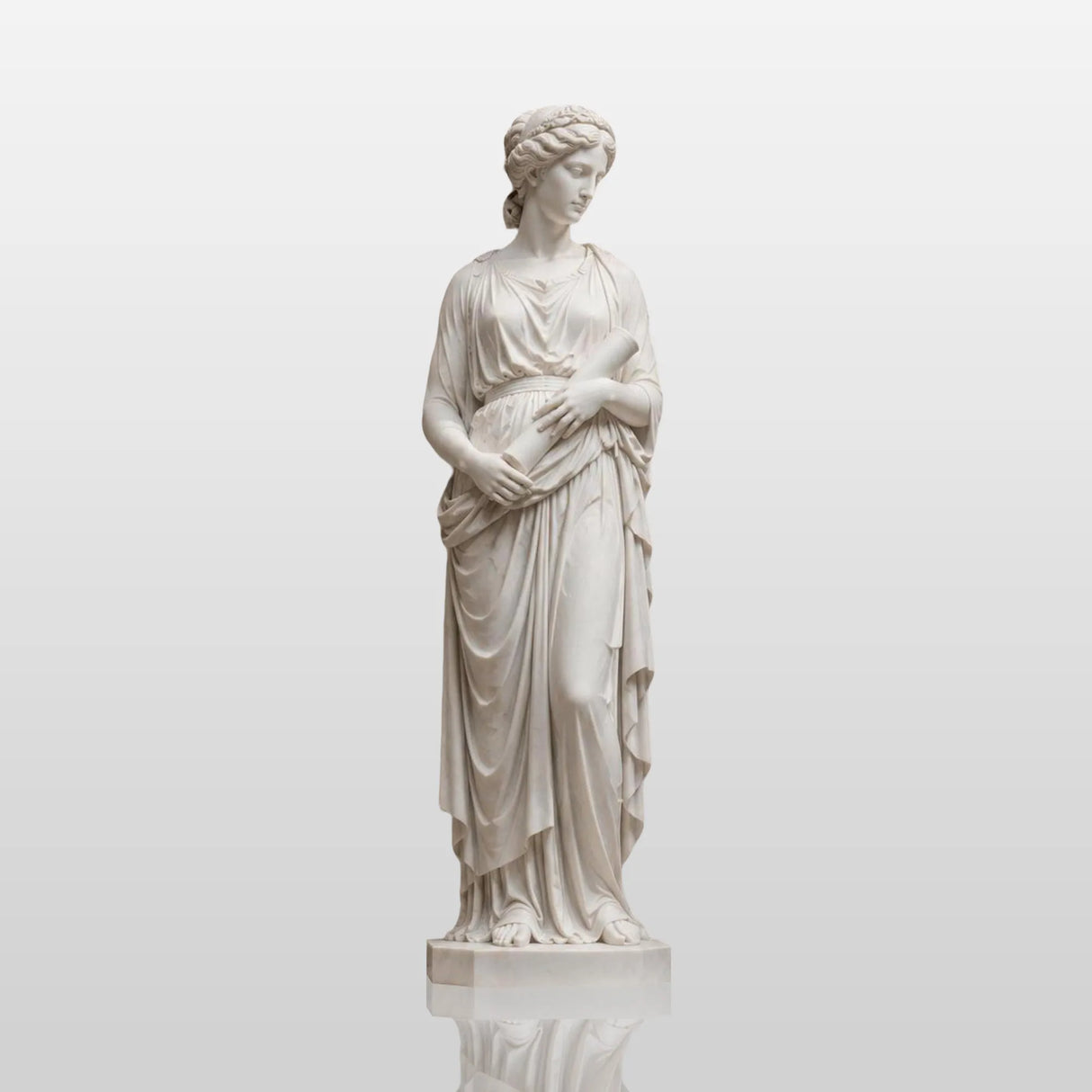 PREMIER Neoclassical Marble Female Sculpture for Luxury Home and Garden Decor PSM-136-Marble sculpture-PREMIER SCULPTURE