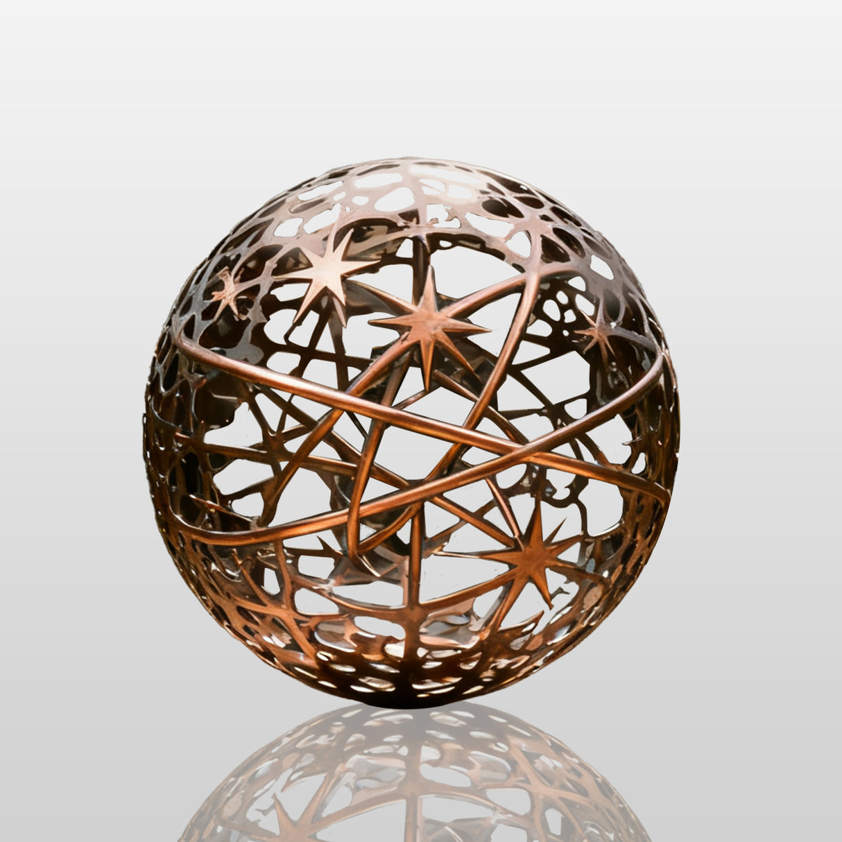 PREMIER Starry Openwork Bronze Sphere Sculpture for Outdoor Estate Decor PSB-150-Bronze Sculpture-PREMIER SCULPTURE
