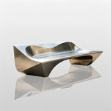 PREMIR Modern Bench Sculpture in Matte Stainless Steel for Commercial Courtyard, Hotel Entrance or Office Campus PSSS-280-Stainless Steel Sculpture-PREMIER SCULPTURE