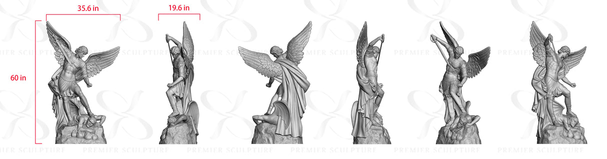 PREMIER Bronze Saint Michael Sculpture PSB-038—Custom Link for Rose Del Rosario