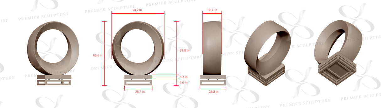 PREMIER Bronze Circle Sculpture Modern Sculpture for Luxury Outdoor Spaces PSB-080-Custom Link for Steve Roon