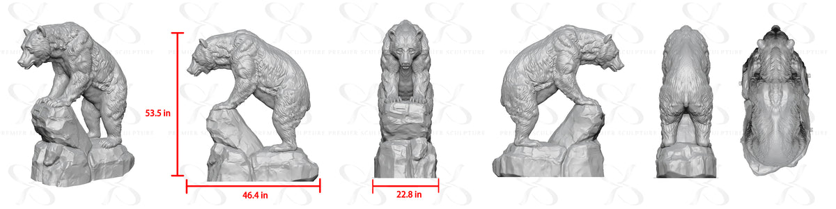 PREMIER Realistic Bear Sculpture for Outdoor Garden Decor PSB-155-50% Deposit Custom Link for Greg