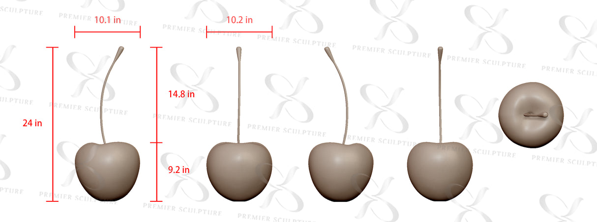 PREMIER Modern Fiberglass Desktop Sculpture Cherry Graffiti Art PSF-020-Custom Link for Robin Kahn