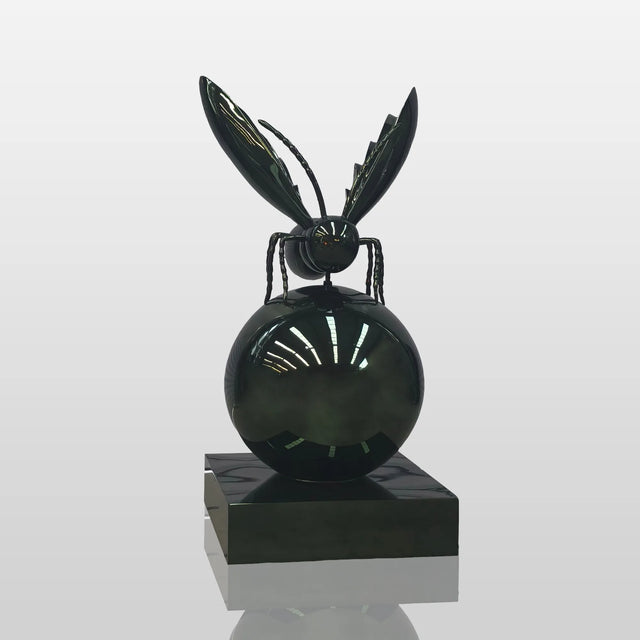PREMIER Polished Stainless Steel Insect Sculpture 34.7"W x 67.9"H x 32.8"D PSIS-005-Stainless Steel Sculpture-PREMIER SCULPTURE