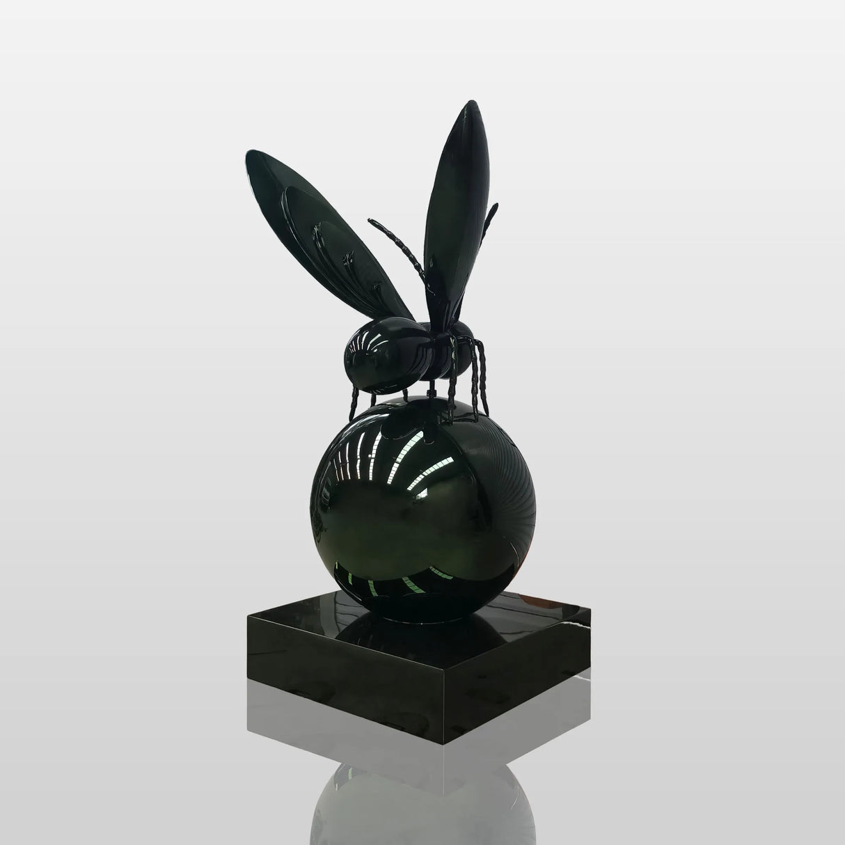 PREMIER Polished Stainless Steel Insect Sculpture 34.7"W x 67.9"H x 32.8"D PSIS-005-Stainless Steel Sculpture-PREMIER SCULPTURE